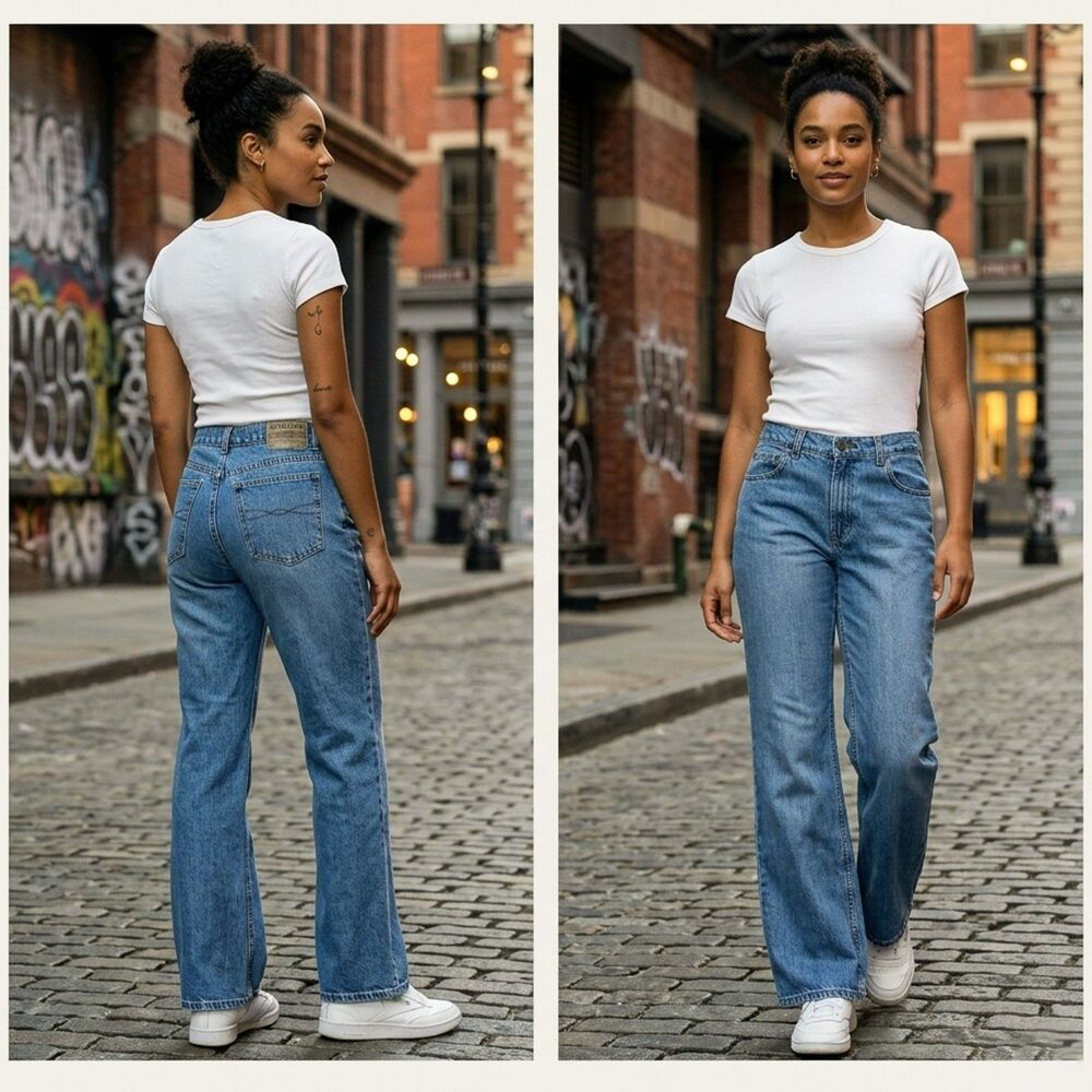 Vintage 1989 Jordache High-Waisted Wide Leg Jeans - Size 11/12